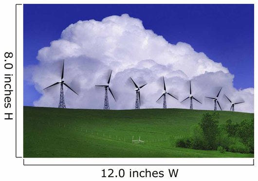 Wind Generators With Clouds In Background Wall Mural