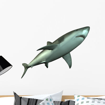 Shark Wall Decal shown on a wall