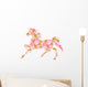 Horse Cherry Horse Pink Wall Decal