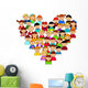 Heart Shape with Boys Wall Decal