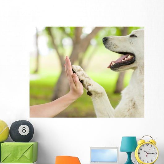 Give Me Five Dog Wall Decal