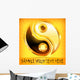Yin Yang Gold Symbol Wall Decal