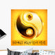 Yin Yang Gold Symbol Wall Decal