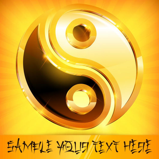 Yin Yang Gold Symbol Wall Decal