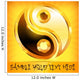 Yin Yang Gold Symbol Wall Decal