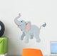 Cute Elephant Vector Art Wall Decal