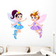 Two Cute Fairies Wall Decal
