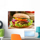 Closeup Homemade Hamburger with Wall Decal