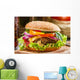 Closeup Homemade Hamburger with Wall Decal