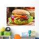 Closeup Homemade Hamburger with Wall Decal