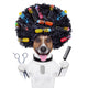 Hairdresser Dog with Curlers Wall Decal