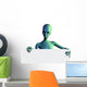 Alien with Blank Sign Wall Decal