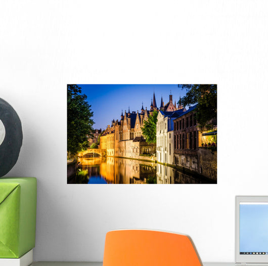 Water Canal and Medieval Wall Decal