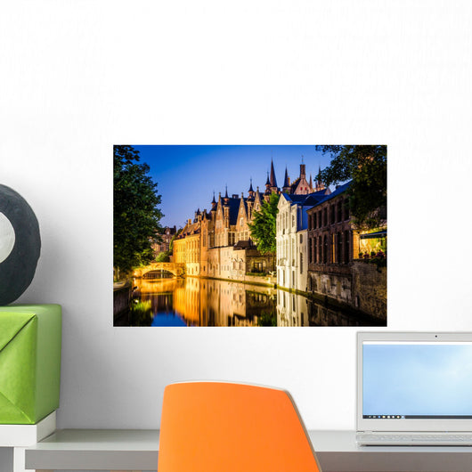Water Canal and Medieval Wall Decal