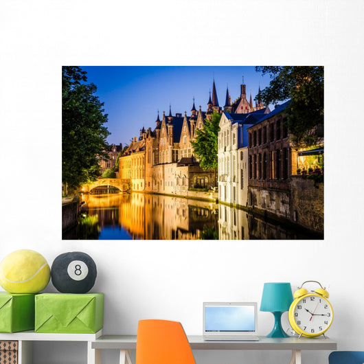 Water Canal and Medieval Wall Decal