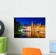 Bruges Canal Night Wall Decal