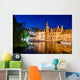 Bruges Canal Night Wall Decal