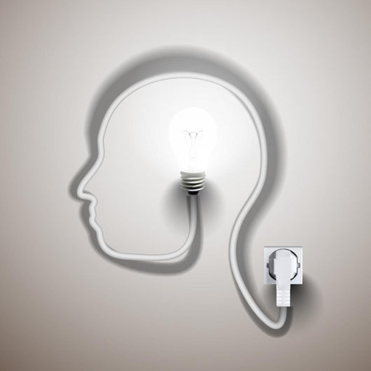 Light Bulb Forming Human Wall Decal