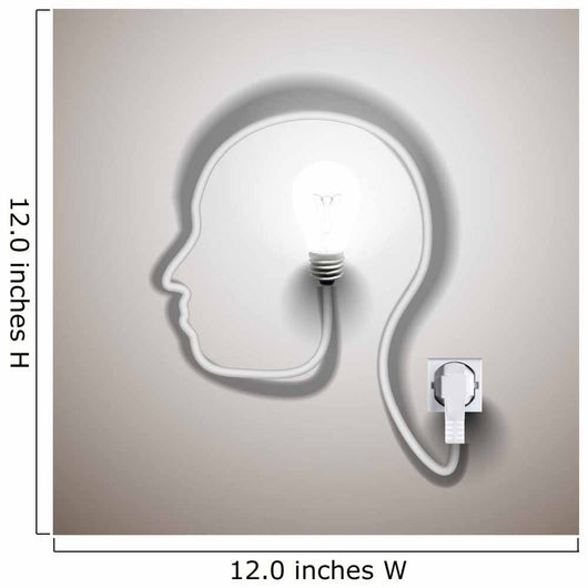 Light Bulb Forming Human Wall Decal