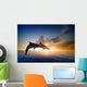 Dolphins Jumping at Sunset Wall Decal