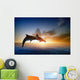 Dolphins Jumping at Sunset Wall Decal