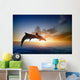 Dolphins Jumping at Sunset Wall Decal