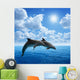 Dolphins Jumping Wall Decal