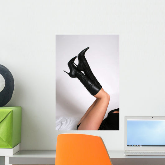 Legs and Boots up Wall Decal