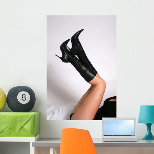 Legs and Boots up Wall Decal