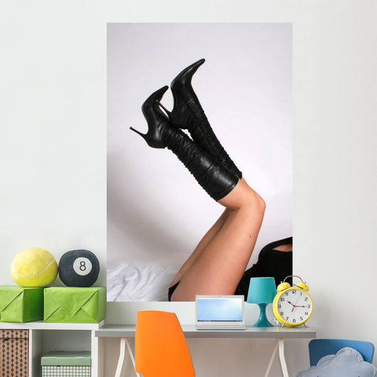 Legs and Boots up Wall Decal