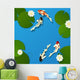 Koi Fish and Lotus Wall Decal