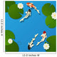Koi Fish and Lotus Wall Decal