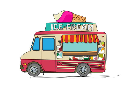 Ice Cream Truck Wall Decal