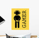 Gamer Caution Symbol Wall Decal