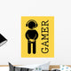 Gamer Caution Symbol Wall Decal