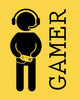 Gamer Caution Symbol Wall Decal