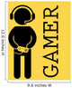 Gamer Caution Symbol Wall Decal