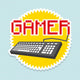 Gamer Keyboard Wall Decal