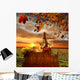 Vine Landscape with Wine Barrel Chianti Italy Wall Decal