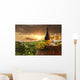 White Wine with Barrel in Vineyard Wall Decal