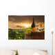White Wine with Barrel in Vineyard Wall Decal