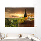 White Wine with Barrel in Vineyard Wall Decal
