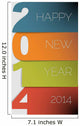 Colorful Happy New Year 2014 Wall Decal