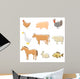 Farm Animals Set Vector Wall Decal