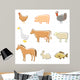 Farm Animals Set Vector Wall Decal