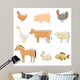 Farm Animals Set Vector Wall Decal