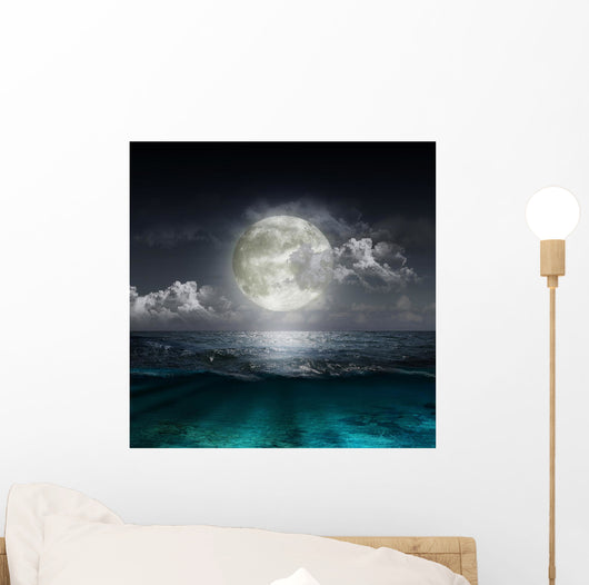 Moon Reflecting Lake Wall Decal