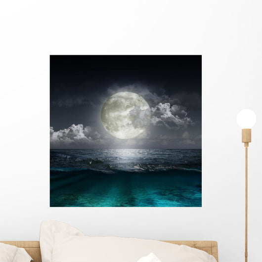Moon Reflecting Lake Wall Decal