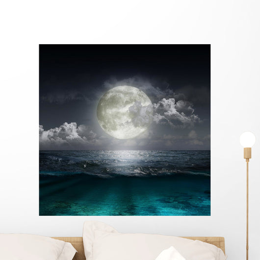 Moon Reflecting Lake Wall Decal