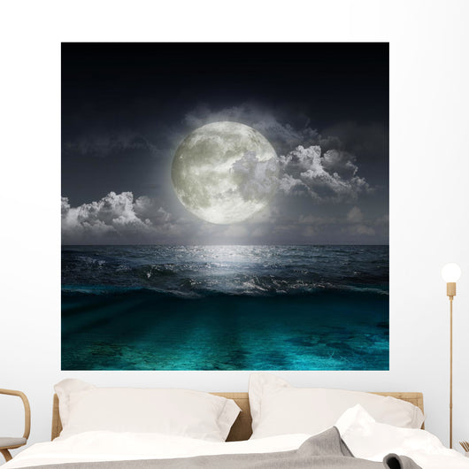 Moon Reflecting Lake Wall Decal